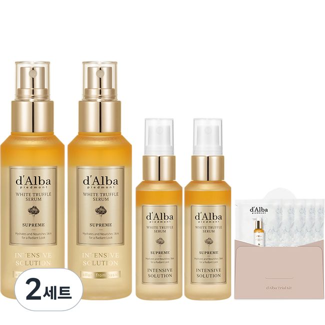 Dalba White Truffle Supreme Intensive Serum 100ml x 2p + 50ml x 2p + Cleanser 15ml Set