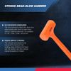 NEIKO 02849A 4 Lb Dead Blow Hammer, Neon Orange | Unibody Molded | Checkered Grip | Spark and Rebound Resistant