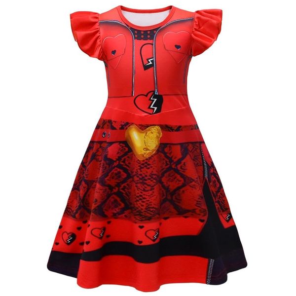 Dressy Daisy Little Girls Princess Red of Heart Halloween Costume Birthday Party Dress Up Outfit Size 5-6