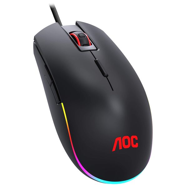 AOC GM500 Gaming Mouse - 5,000 DPI - Omron switches - adjustable RGB effects