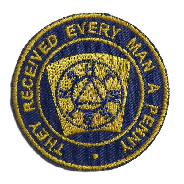 Every Man A Penny Masonic Embroidered Patch