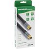 InLine 69203P Premium Antennenkabel, 4x geschirmt, >110dB, schwarz, 3m
