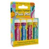 Crazy Rumors Fruit Mix Lip Balm 4-Pack Mix (Fruit Punch, Blueberry Lemon, Dragon Fruit, Piña Colada) 100% Natural, Vegan, Plant-Based, Made in USA