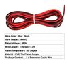 sourcing map Red Black Wire 2-core Extension Cable Cord 24 AWG Parallel Wire Tin Plated Copper 3.0M Length