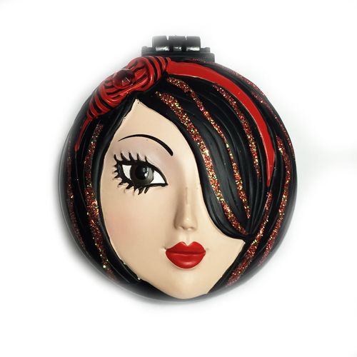 Cute Girl Antique swallow-it one-touch 手鏡 Comb Blade