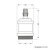 ledscom.de 6 Pieces E27 Socket RETRA, Black, 230V AC, max. 60W