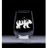 Bear (B1AD) stemless wine glass, 17 oz.