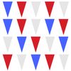 Robelli Red, White & Blue Triangular Party Bunting - Fabric - 20m