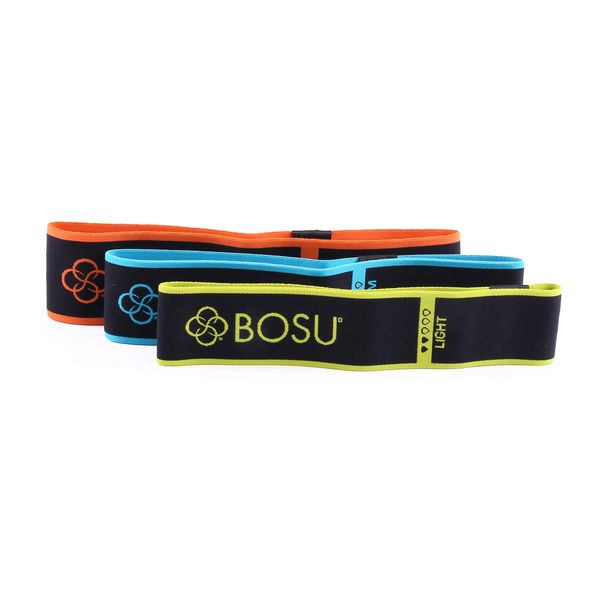 BOSU Resistance Bands, Fabric, Set of 3, Washable, Exercise Bands