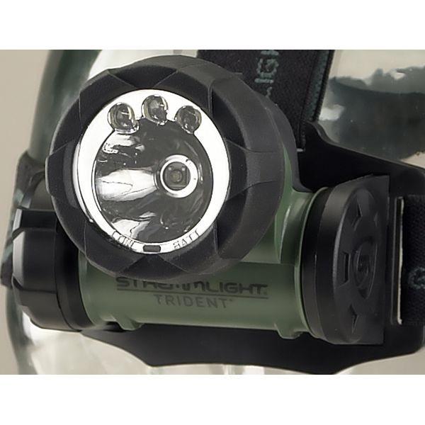 Streamlight 61051 Trident 80-Lumen Class 1 Div 2 Alkaline Battery Powered LED Headlamp, Green, Clear Retail Packaging