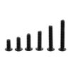 250pcs M3 Black Alloy Steel Hex Socket Screws Bolt with Hex Nuts Assortment, Full Thread, Plain Finish(B: Button head)