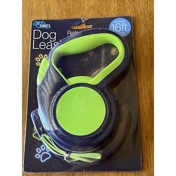 Retractable 16' Neon Reflective Pet Leash For dogs up to 25 LBS.