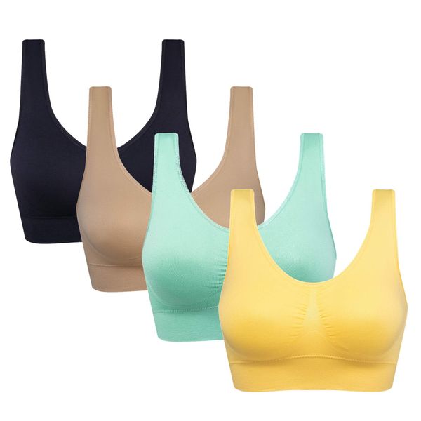 Women's Comfort Workout Sports Bra Low-Impact Activity Sleep Bras HFLvYe 4XL