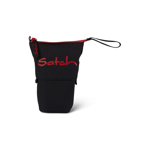 Satch Pencil Slider Extra Large with Divider Zip Pocket Pen Holder Set Square Viewing Window for Timetable Fire Phantom - Black