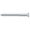 #10, 2-1/2" Length Straight Root Morden Wood Screw Solid Brass Brushed Chrome