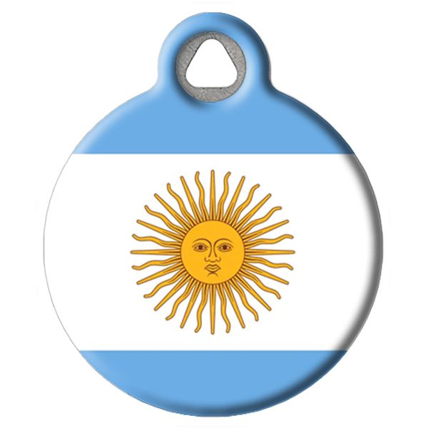 Dog Tag Art Argentina Flag - Custom Pet ID Tag for Dogs and Cats SMALL SIZE