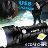 Super-bright Flashlight 4 CORES 70 Watt Tactical Torch rechargeable
