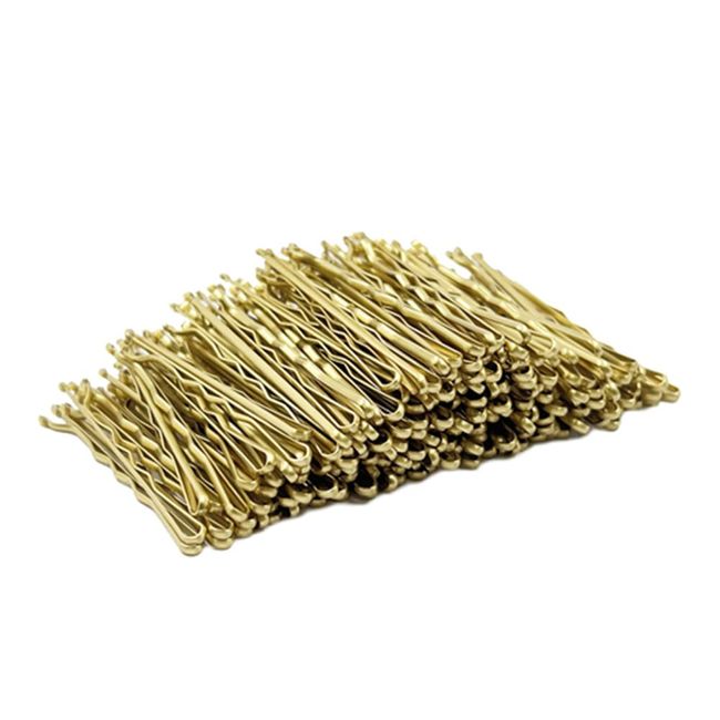 lyfLux 200 PCS 2Inch Blonde Bobby Pins, Super Grip Gold Hair Clips, Reusable Non Slip Hair Pins (Blonde, 2 Inch)