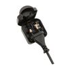 POWERCONNECTIONS - Schuko Non-Earthed Converter Plug - 5amp - Black
