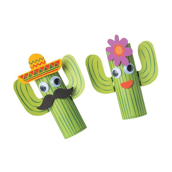Cactus Craft Roll Craft Kit, Craft Kits, 12 Pieces