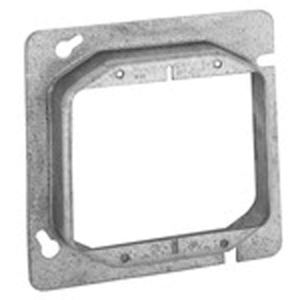 4-11/16" Square Mud-Ring, For 2 Devices, Raised 1"