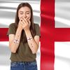England Flag Temporary Tattoos,10 Sheets National Flag Face Tattoo Stickers for World Cup European Cup International Competitions