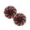 Generique 2 Paper Rosettes 30 cm Metallic Rainbow