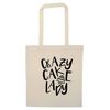 Flox Creative Tote Bag Crazy Cake Lady Natural
