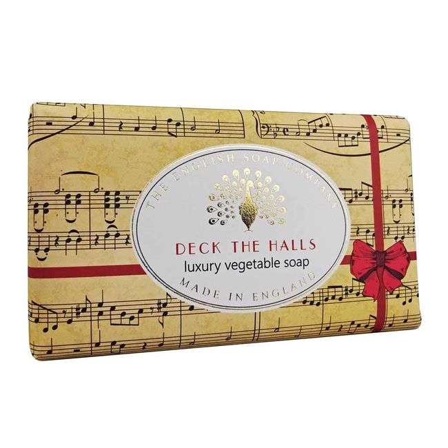 The English Soap Company Festive Soap Bar 190g Deck the Halls (Mulled Wine)