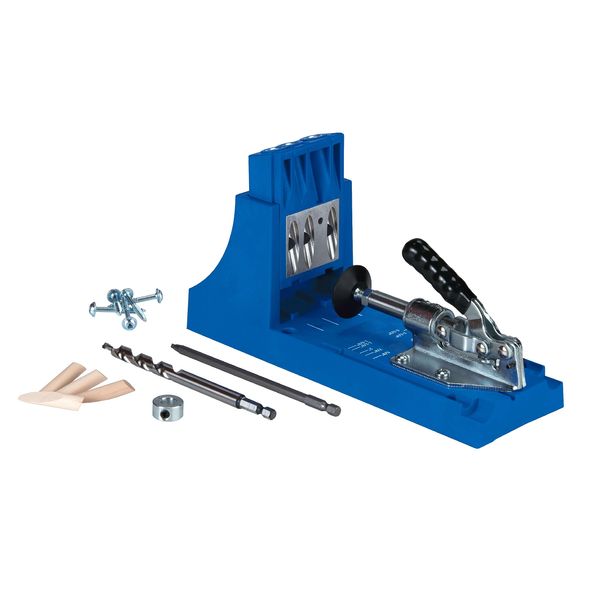 Kreg K4 Pocket Hole Jig - US Pocket Hole Brand - Adjustable Jig for Strong Joints - Create Perfect, Rock-Solid Joints - Adjustable Drill Guides - For Materials 1/2" to 1 1/2" Thick