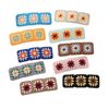 Crochet Hair Clips, Small Granny Square Design, 2-Pack, Random Colours