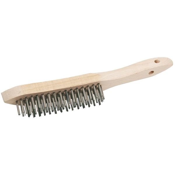 Draper 50931 Stainless Steel 4 Row Wire Scratch Brush, 310mm