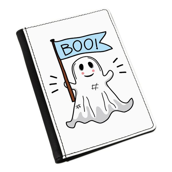 Boo Ghost Halloween Passport Holder Cover