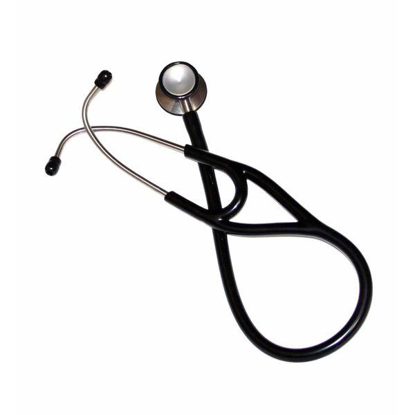 Professional Two Sided Cardiology Stethoscope Adult Pediatric BLACK, New in Box