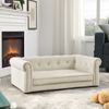 Modern Rectangle Dog Bed for Medium Large Dogs Dog Sofa Beds Pet Couch Bed Beige