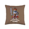 The French Press King Funny Coffee Maker Lover Throw Pillow