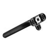 Nicerity 2Pcs Casement Locking Handle Right-Handed with Offset Base,Window Locking Handle Grip (Black)