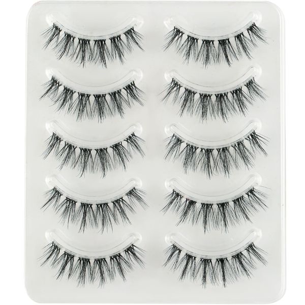 Clear Band Wimpern Russische Streifen Falsche Wimpern, D Curl Lashes Natürliche Flauschige 3D Flauschige Falsche Wimpern sehen aus wie Wimpernverlängerungen (WD59)…