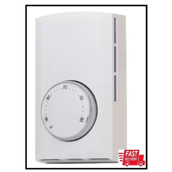 Mechanical Wall-Mount Thermostat Single-Pole Voltage 120/240/208-Volt White