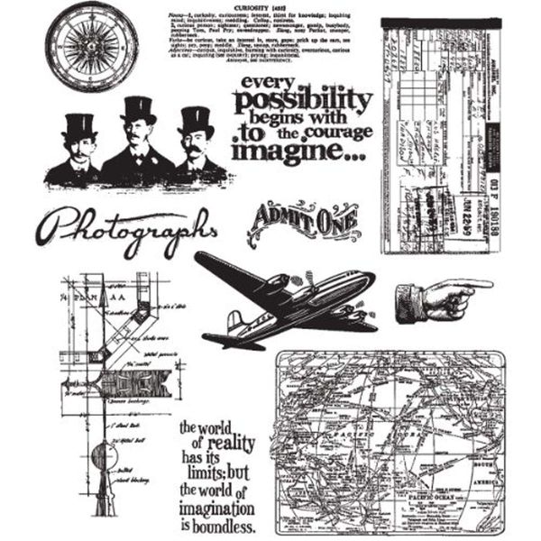 Stampers Anonymous Tim Holtz Warehouse District Stamp, Rubber, Foam