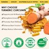 Tumeric Curcumin with Black Pepper & Ginger, 1500mg Turmeric Extract  60 Capsule