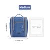 Travel toiletry bag for hanging. Blue