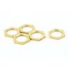 sourcingmap 3/8BSP Female Thread Brass Pipe Fitting Hex Lock Nut 5pcs