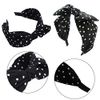 2Pcs Polka Dot Print Bowknot Headband Wide Band Cloth Hairbands Hair Hoop Headwrap Hair Accessories for Women Girls