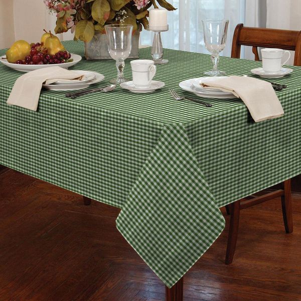 Classic Home Store Alan Symonds Tablecloths Gingham Tablecloth Green 36 x 36