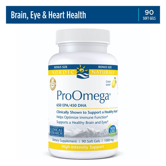 Nordic Naturals ProOmega Soft Gels - Concentrated Omega-3 Fish Oil, 90 Count