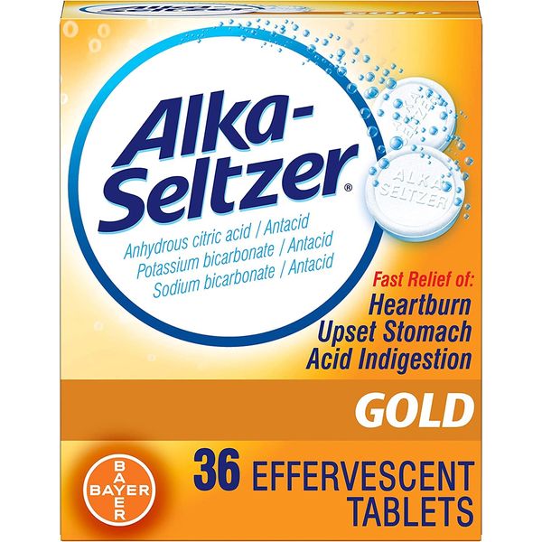 Alka-Seltzer Effervescent Tablets Gold 36 ea