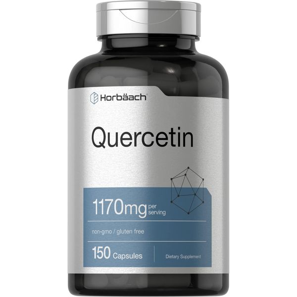 Quercetin Capsules | 1170mg | 150 Count | Non-GMO, Gluten Free Supplement | High Potency Formula | by Horbaach