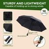 ECO CHIC Automatic Umbrella Windproof Strong Compact Folding Travel Umbrella (Thistle Purple)