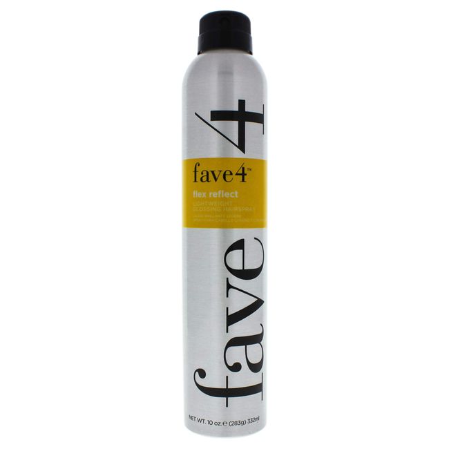 fave4 hair Flex Reflect Hairspray, Lightweight Glossing Spray with Light Hold & High Shine, 10 0z